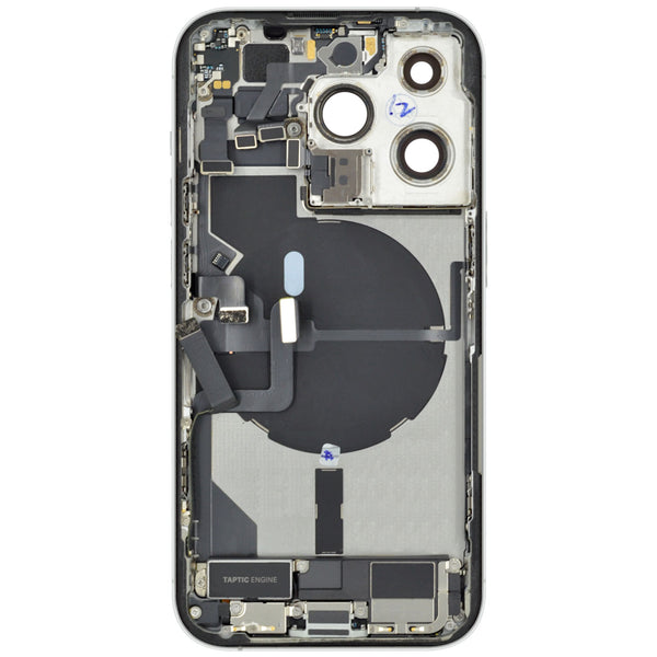 iPhone 14 Pro Gehäuse Backcover Silber bestückt  "PULLED" EU